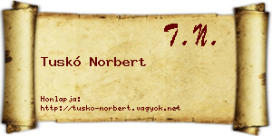 Tuskó Norbert névjegykártya