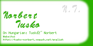 norbert tusko business card